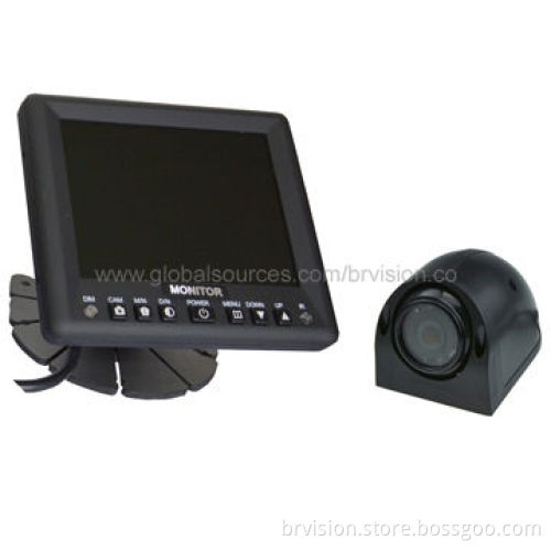 Reversing System with 5-inch 450mcd Auto-dimmer Monitor, Super Wide Sunshield and Shark Camera